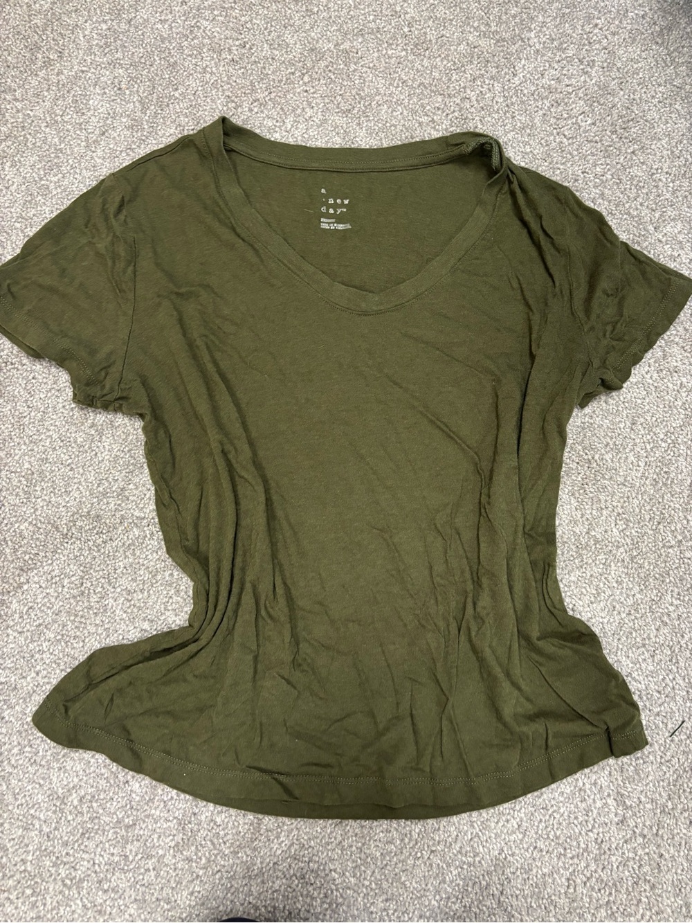Everyday V-Neck Tee - Olive Green